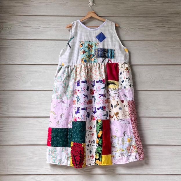 Animal Kingdom | Handmade Quilted Patchwork Dress SKU 05075 Cat&Dog