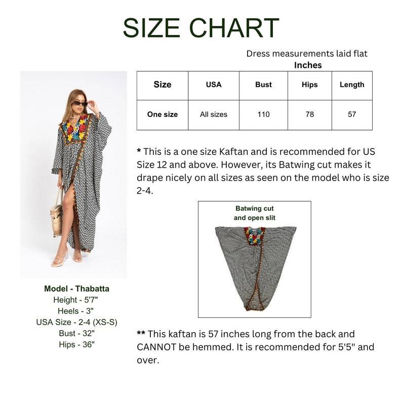 Bohemian Striped Black Caftan