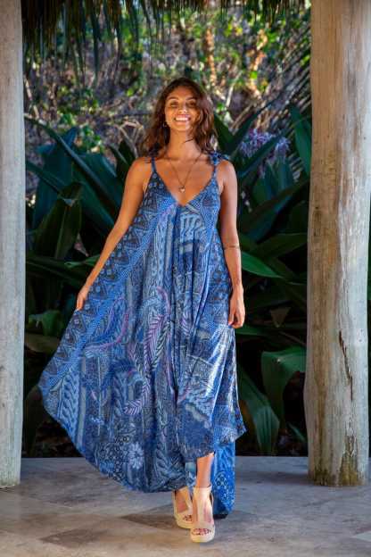 Blue Harem Batik Jumpsui