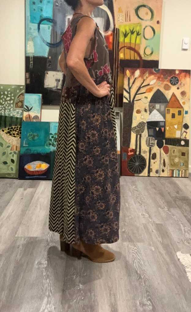 Colorful Sleeveless Patchwork Dress