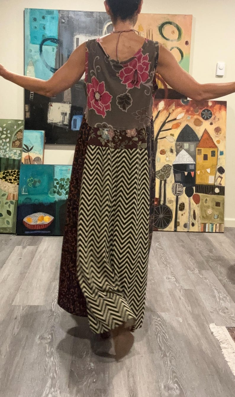 Colorful Sleeveless Patchwork Dress