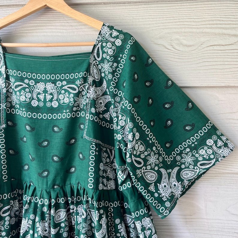 Green Handmade Bandana Dress SKU 06147