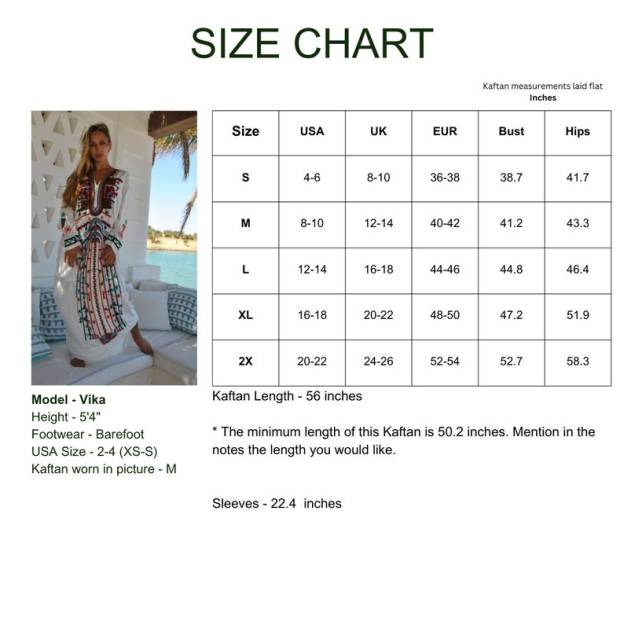 White Embroidered Cotton Caftan