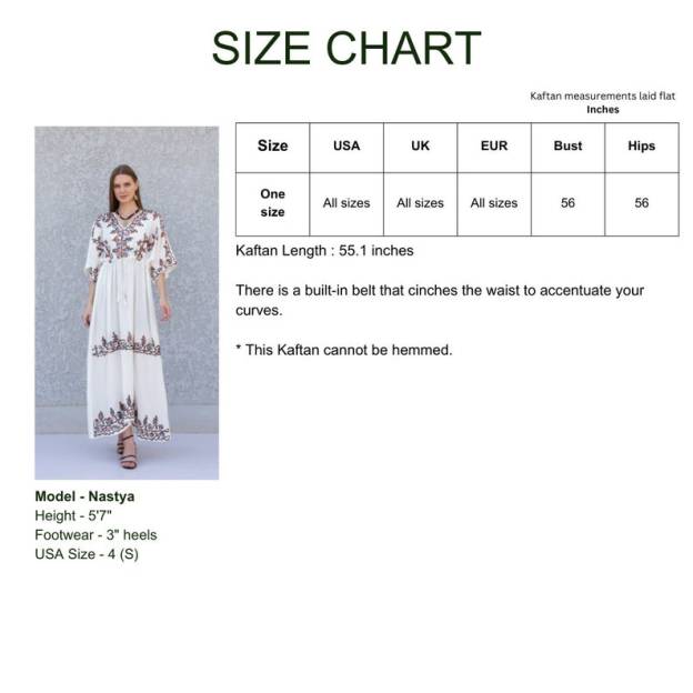 Chic White Embroidered Kaftan Dress