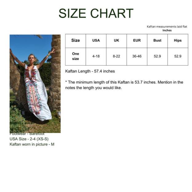 Bohemian White Sleeveless Embroidered Caftan