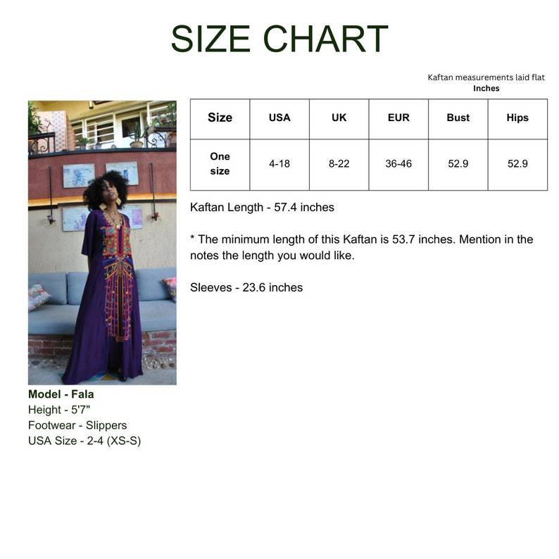 Purple Multicolor Embroidered Kaftan Dress