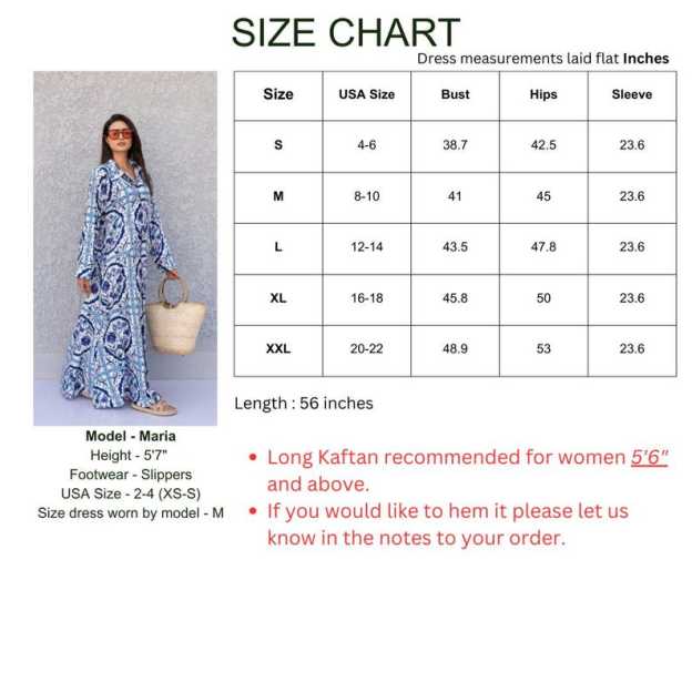 Beautiful Blue Print Kaftan Dress