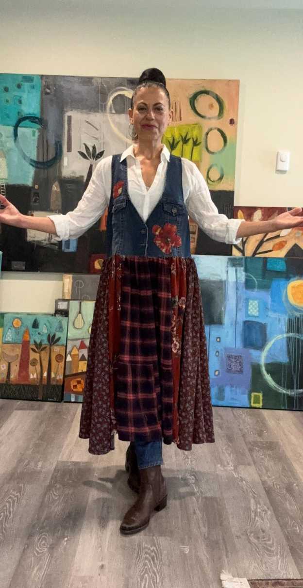 Patchwork Hippie Long Sleeveless Duster