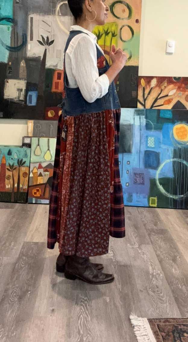 Patchwork Hippie Long Sleeveless Duster