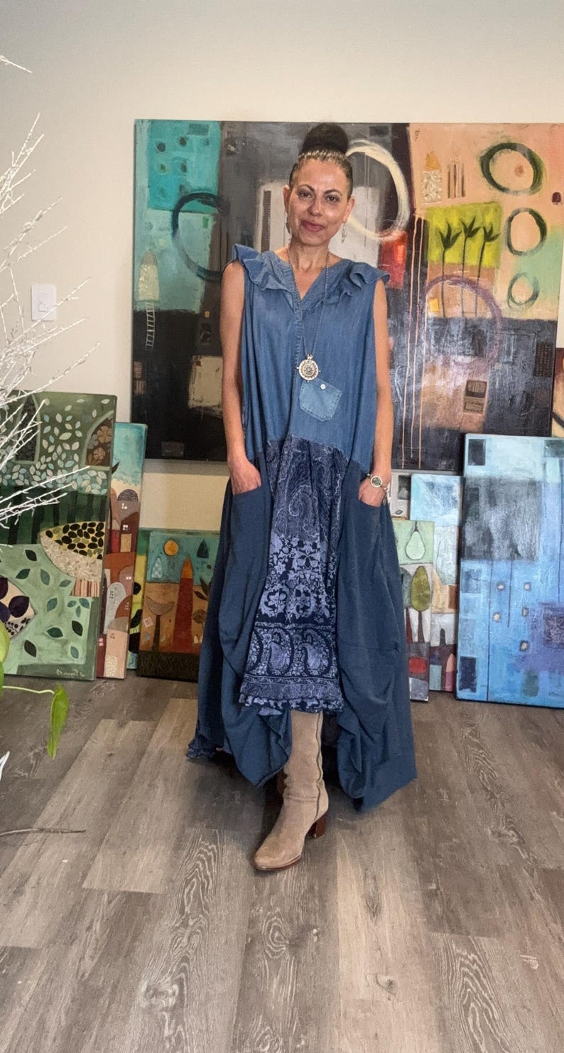 Farm Chic Denim Plus Size Dress