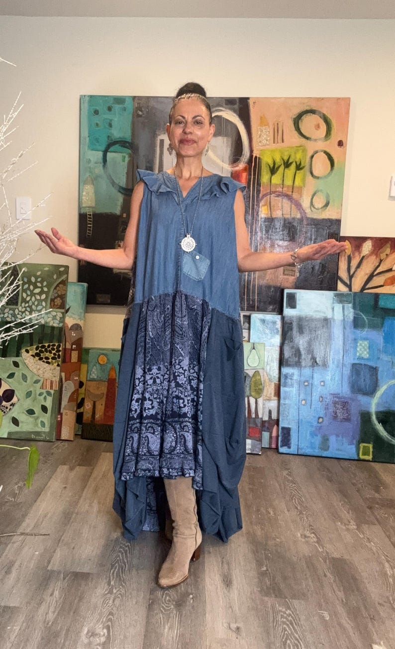 Farm Chic Denim Plus Size Dress