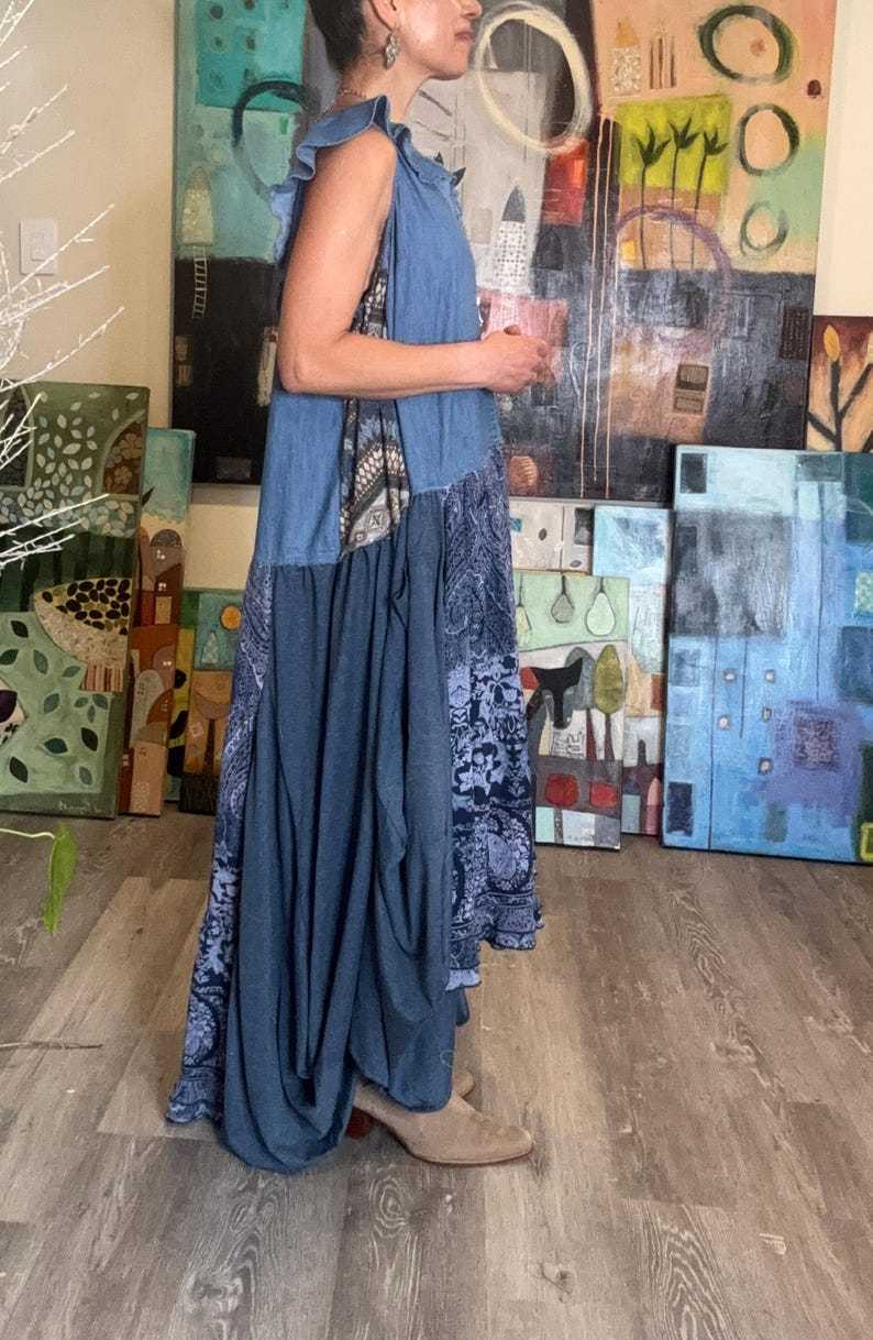 Farm Chic Denim Plus Size Dress