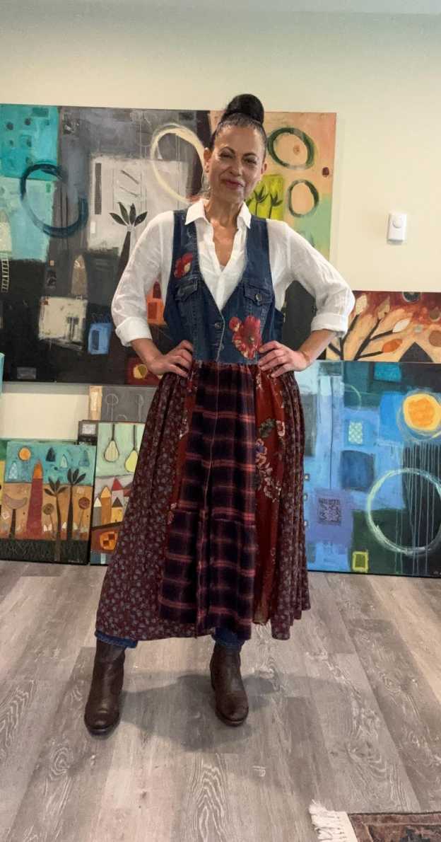 Patchwork Hippie Long Sleeveless Duster