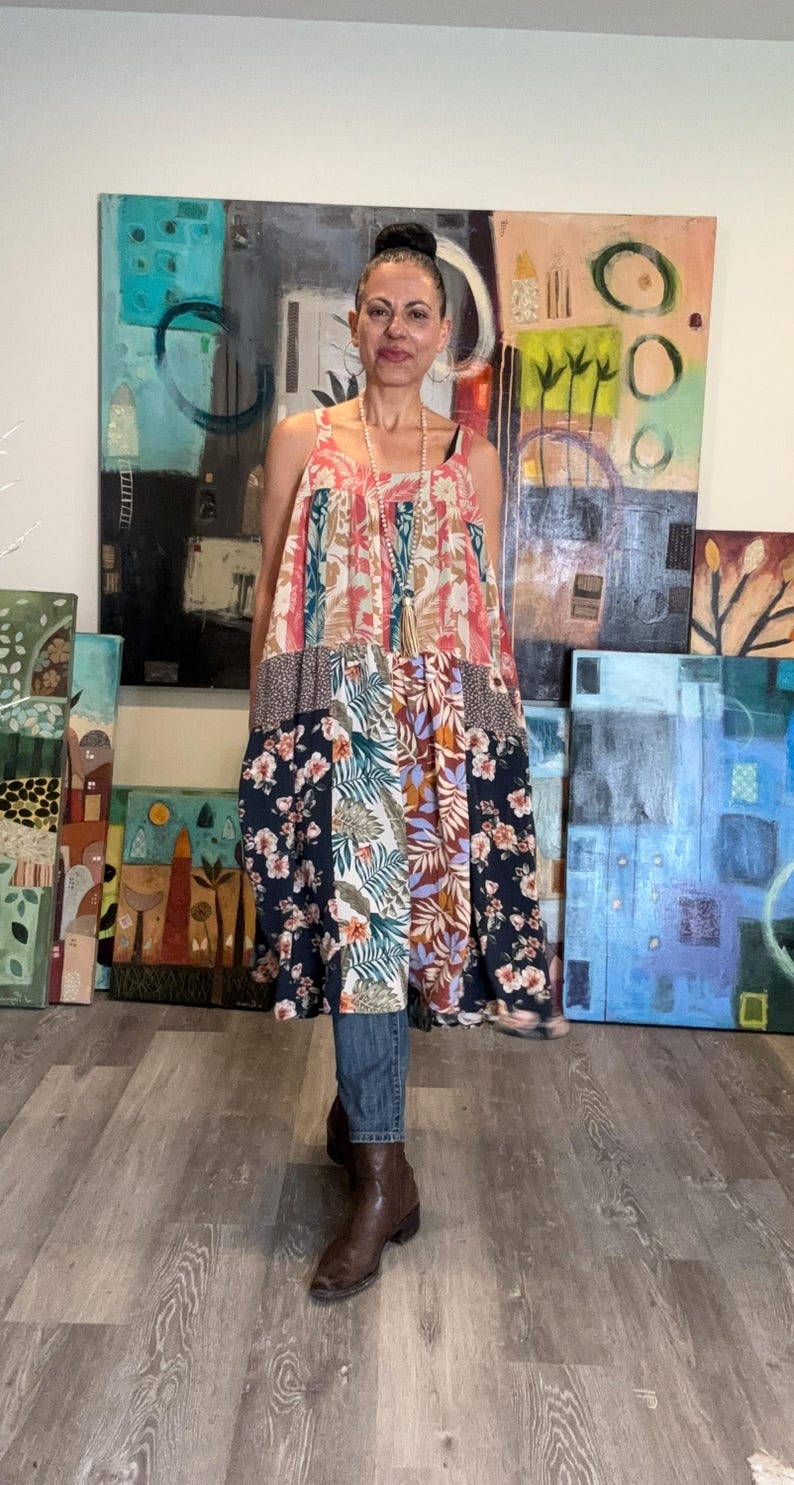 Straps Boho Midi Dress