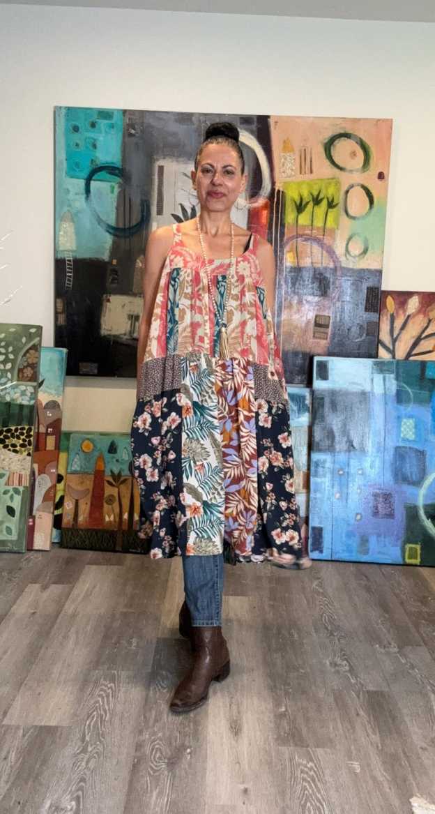 Straps Boho Midi Dress