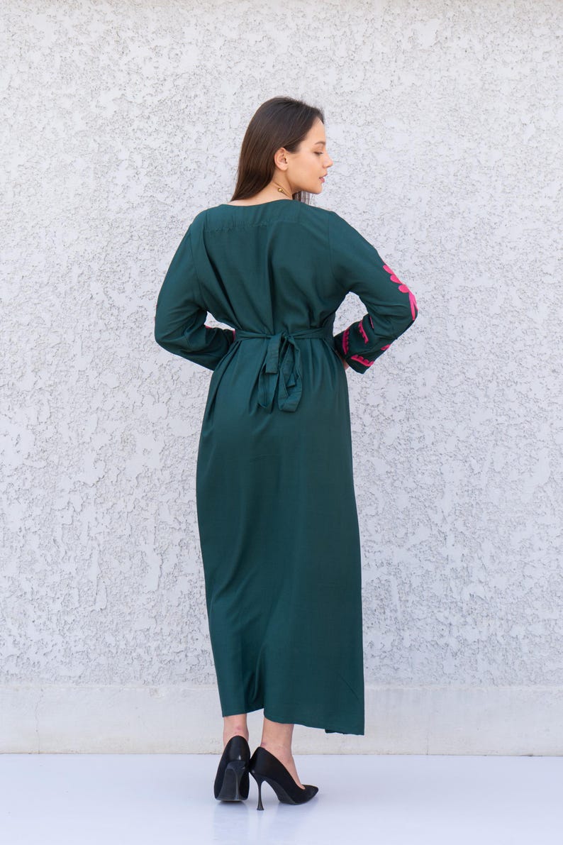 Beautiful Green Kaftan Dress