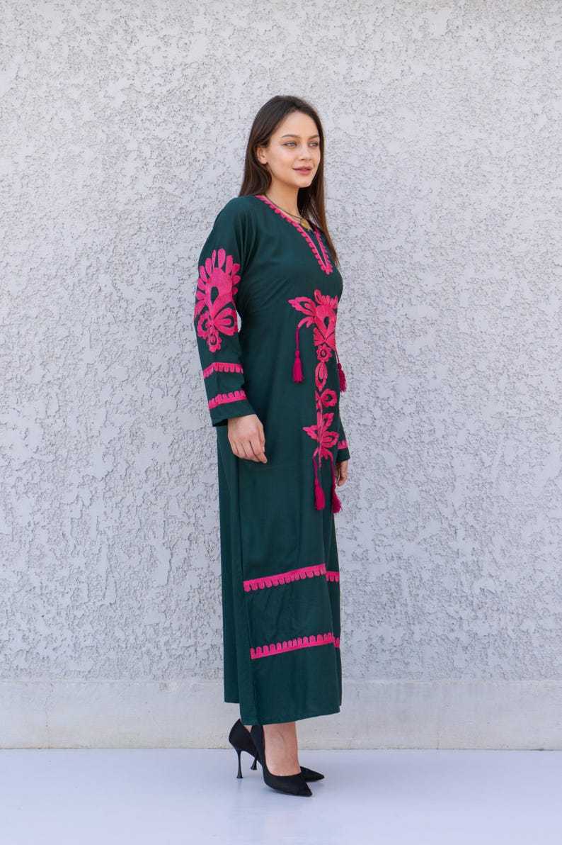 Beautiful Green Kaftan Dress