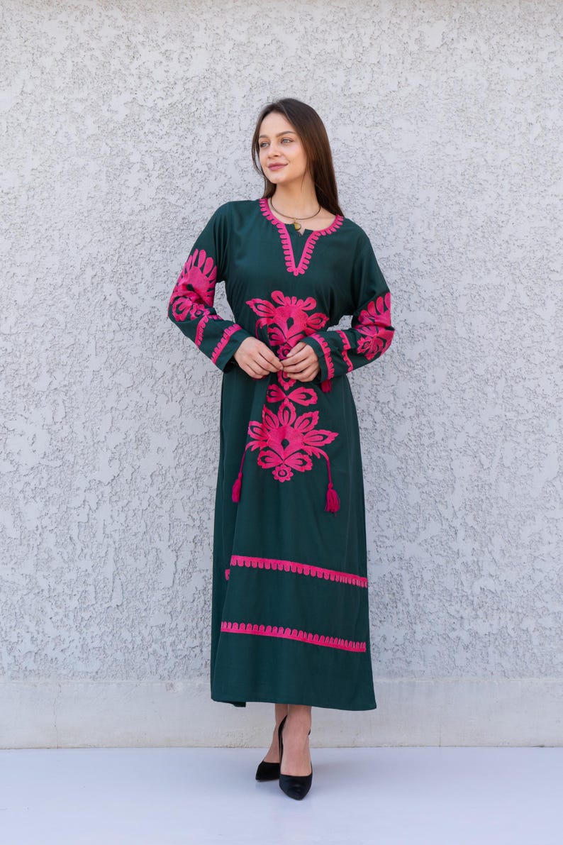 Beautiful Green Kaftan Dress