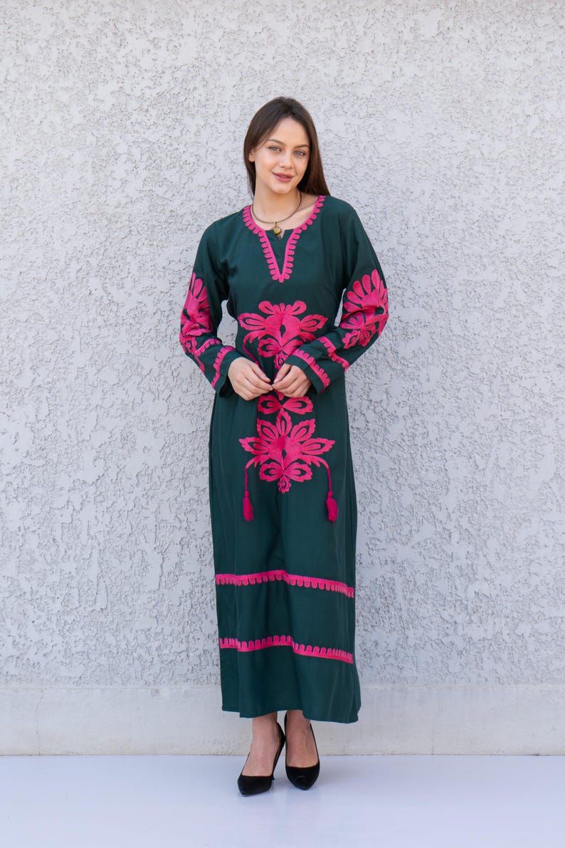 Beautiful Green Kaftan Dress