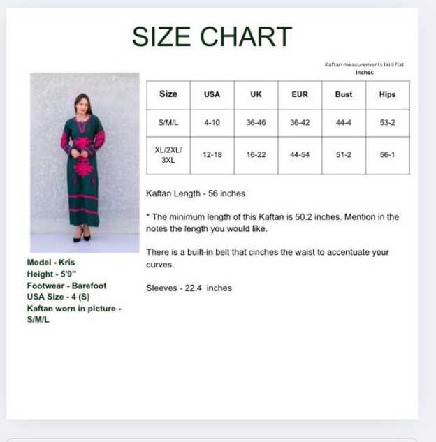 Beautiful Green Kaftan Dress