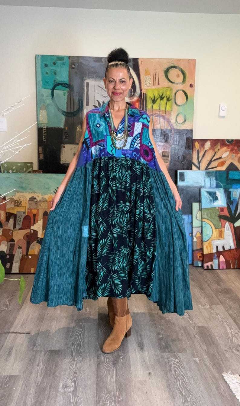 Boho Farm Chic Maxi Dress