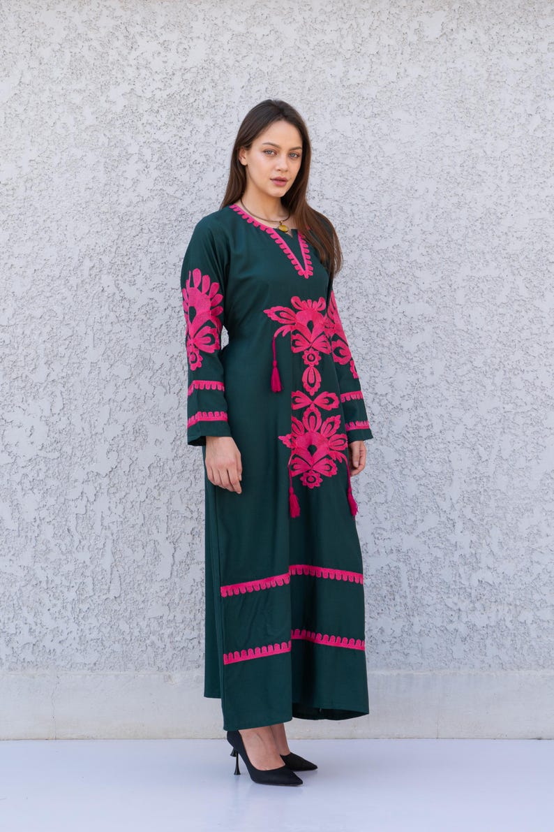 Beautiful Green Kaftan Dress