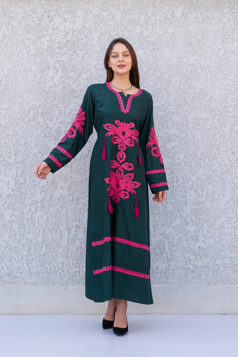 Beautiful Green Kaftan Dress