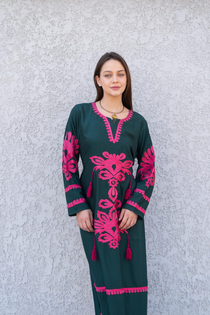 Beautiful Green Kaftan Dress