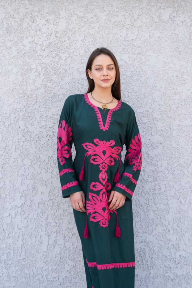 Beautiful Green Kaftan Dress