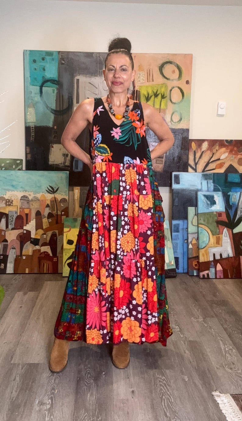 Summer Floral Sleeveless Maxi Dress