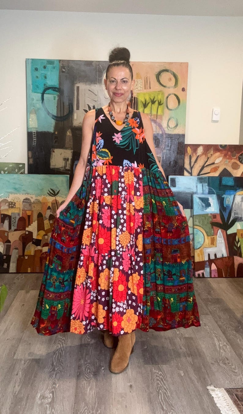 Summer Floral Sleeveless Maxi Dress