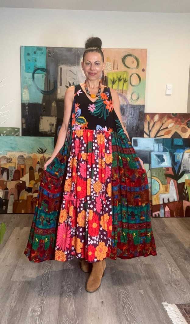 Summer Floral Sleeveless Maxi Dress