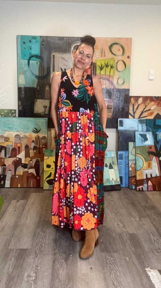 Summer Floral Sleeveless Maxi Dress