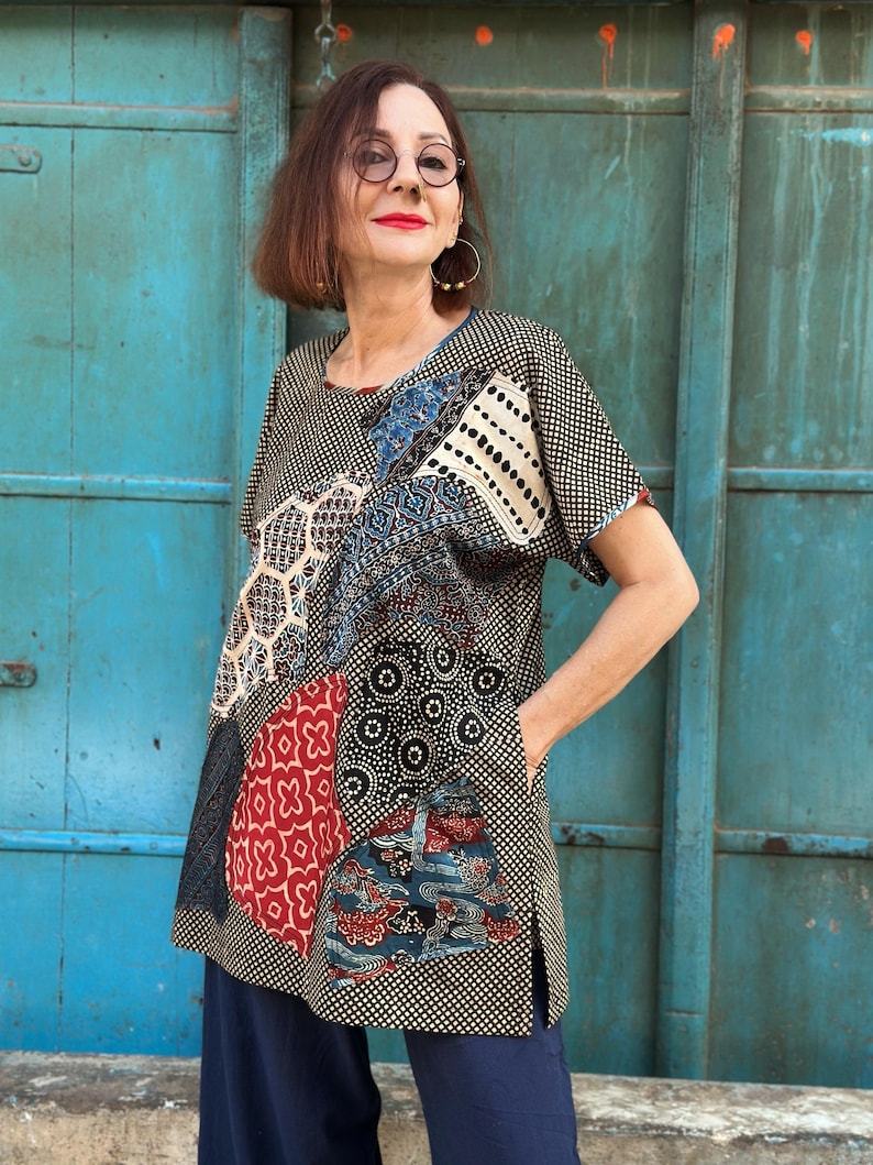 Cotton Abstract Art Tunic