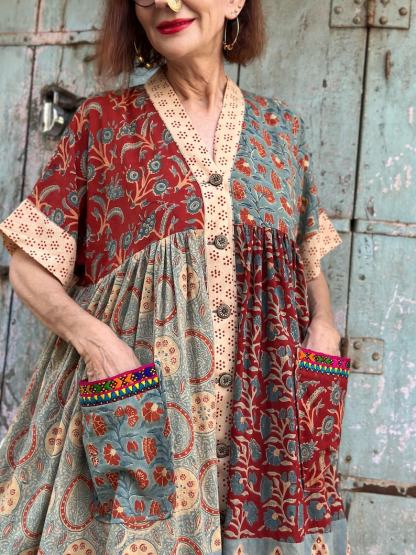 Lightweight Cotton Kaftan Style Dress