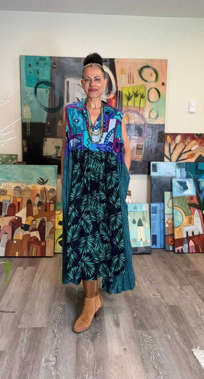 Boho Farm Chic Maxi Dress