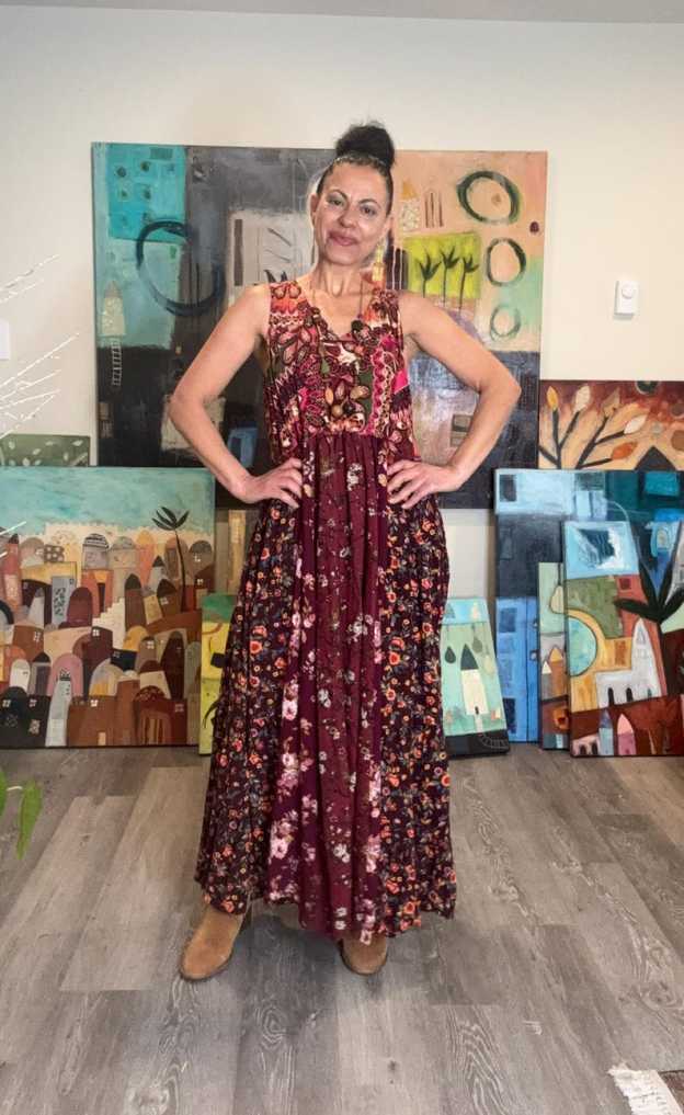 Summer Elegant Floral Patchwork Sleeveless Maxi Dress