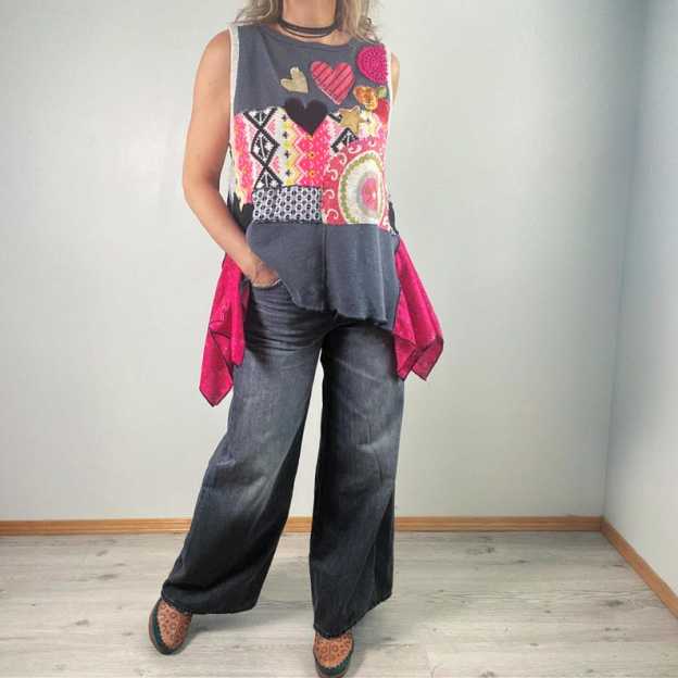 Hot Pink Peplum Shirt