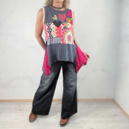 Hot Pink Peplum Shirt