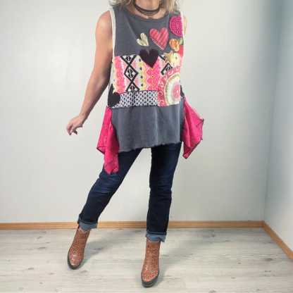 Hot Pink Peplum Shirt