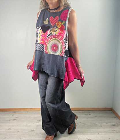 Hot Pink Peplum Shirt