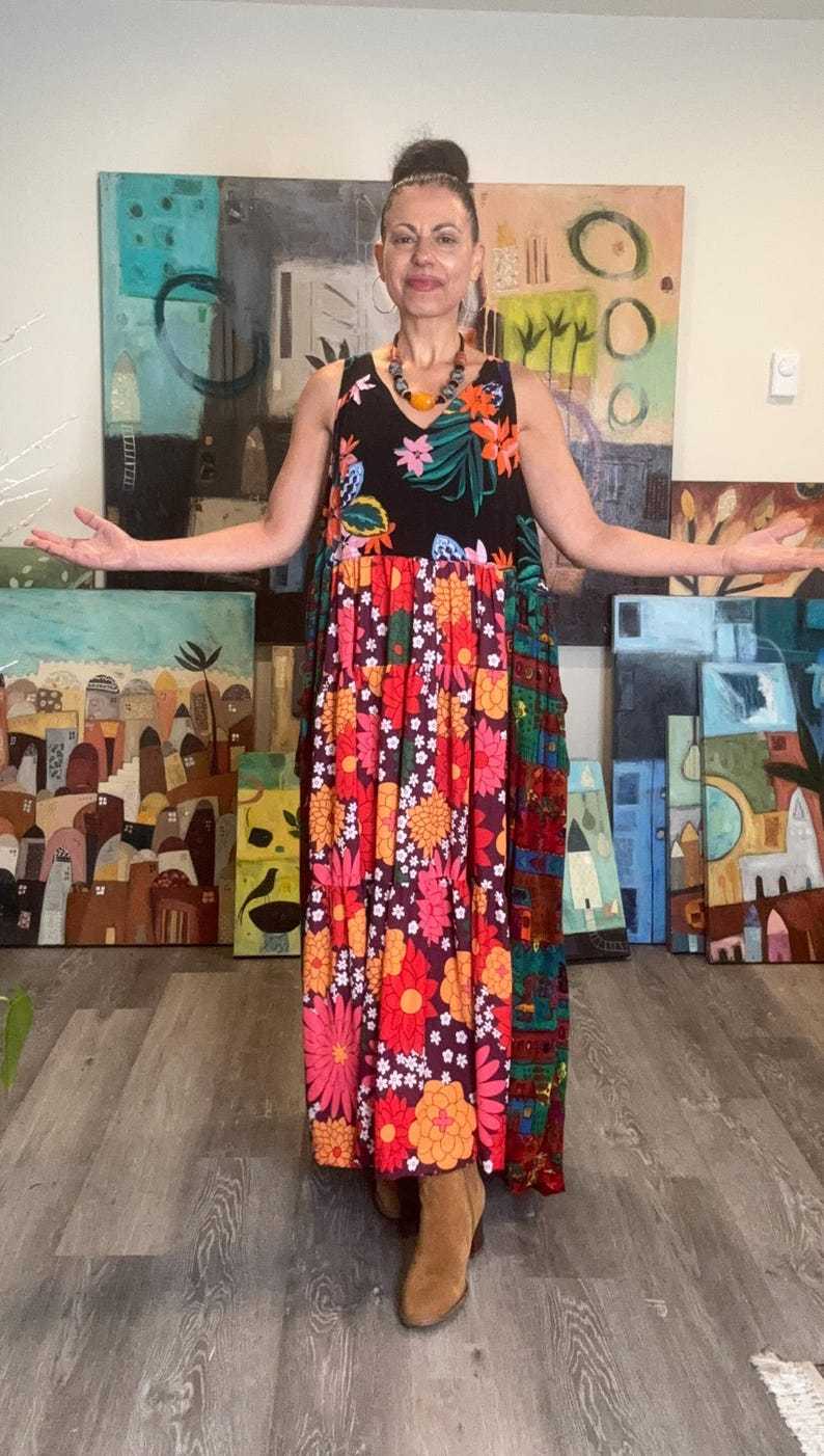 Summer Floral Sleeveless Maxi Dress