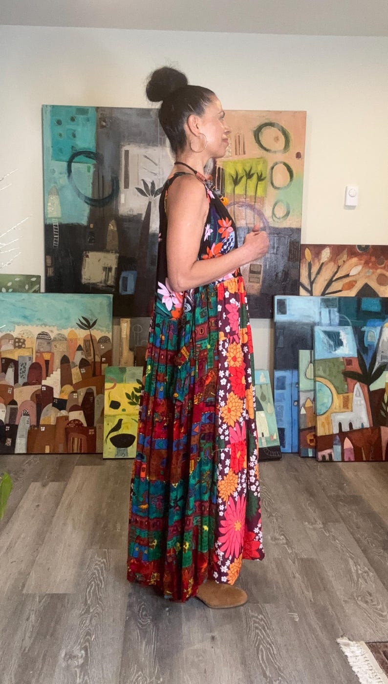Summer Floral Sleeveless Maxi Dress