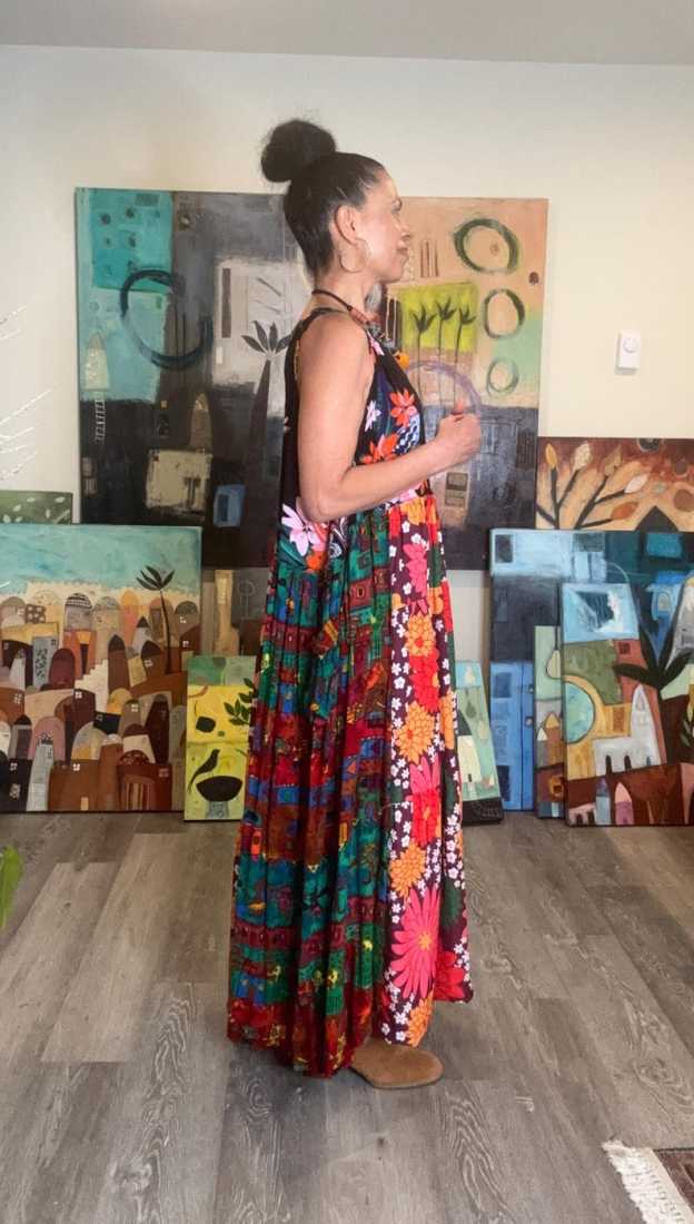 Summer Floral Sleeveless Maxi Dress