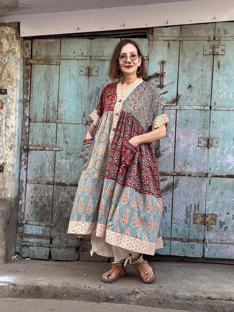 Lightweight Cotton Kaftan Style Dress