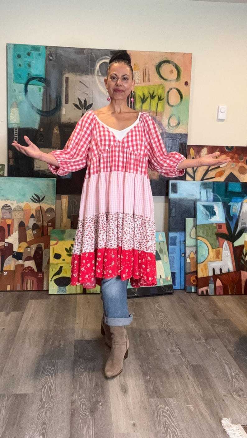 Plus Size Floral Romantic Tunic