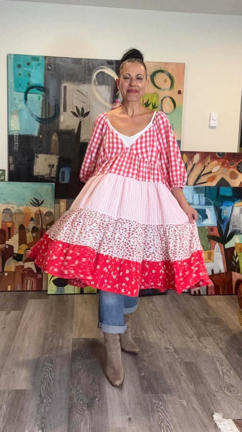 Plus Size Floral Romantic Tunic
