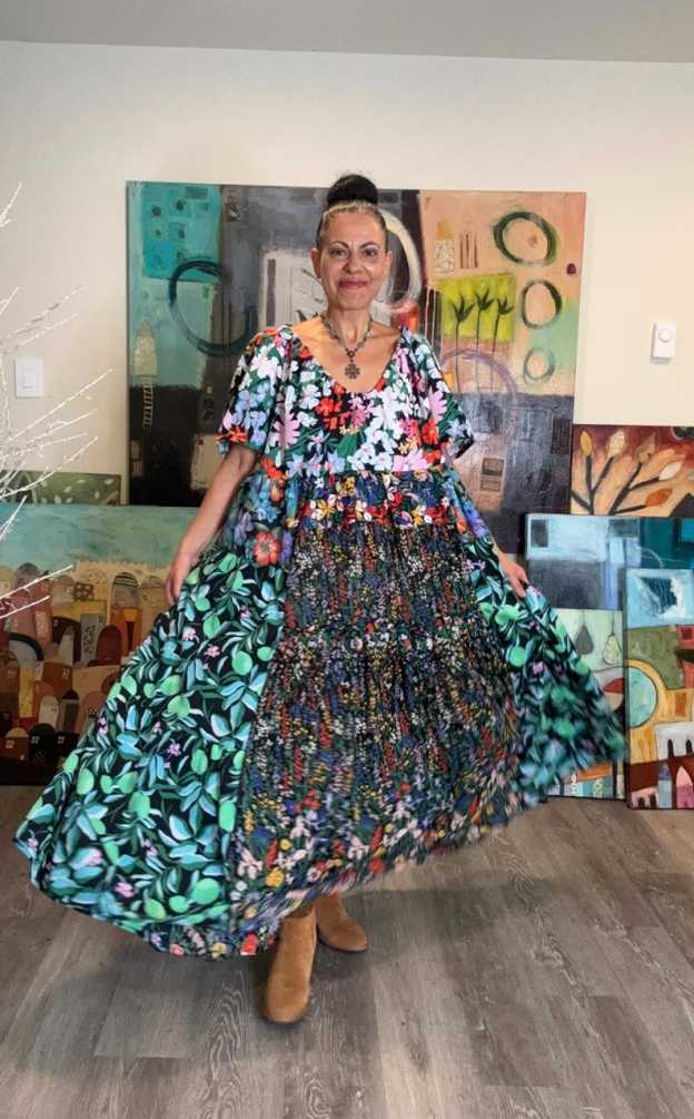 Colorful Farm Chic Boho Long Dress