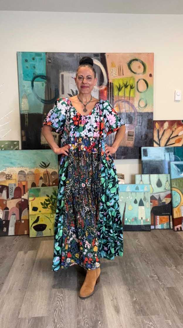 Colorful Farm Chic Boho Long Dress