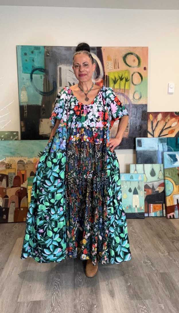 Colorful Farm Chic Boho Long Dress